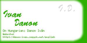 ivan danon business card